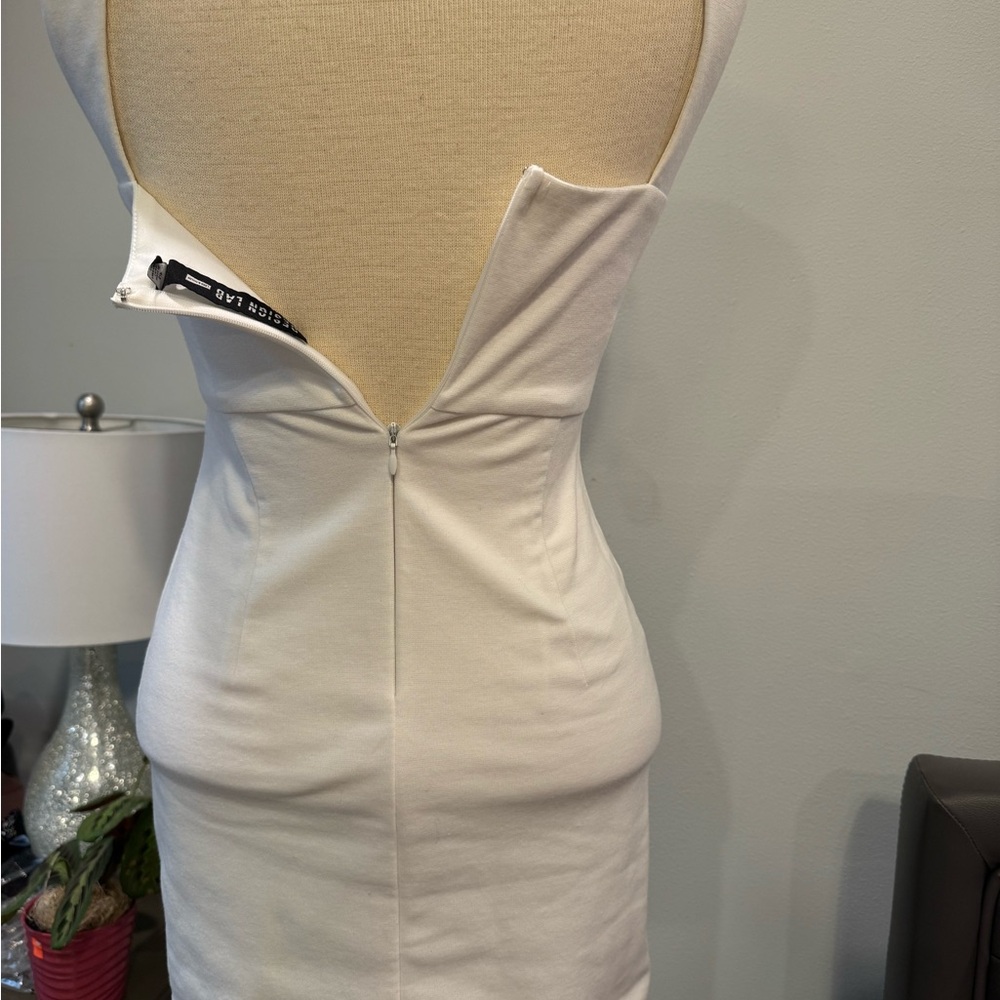 Lord & Taylor Black and White Geometric Mini Dress - Picture 6 of 7